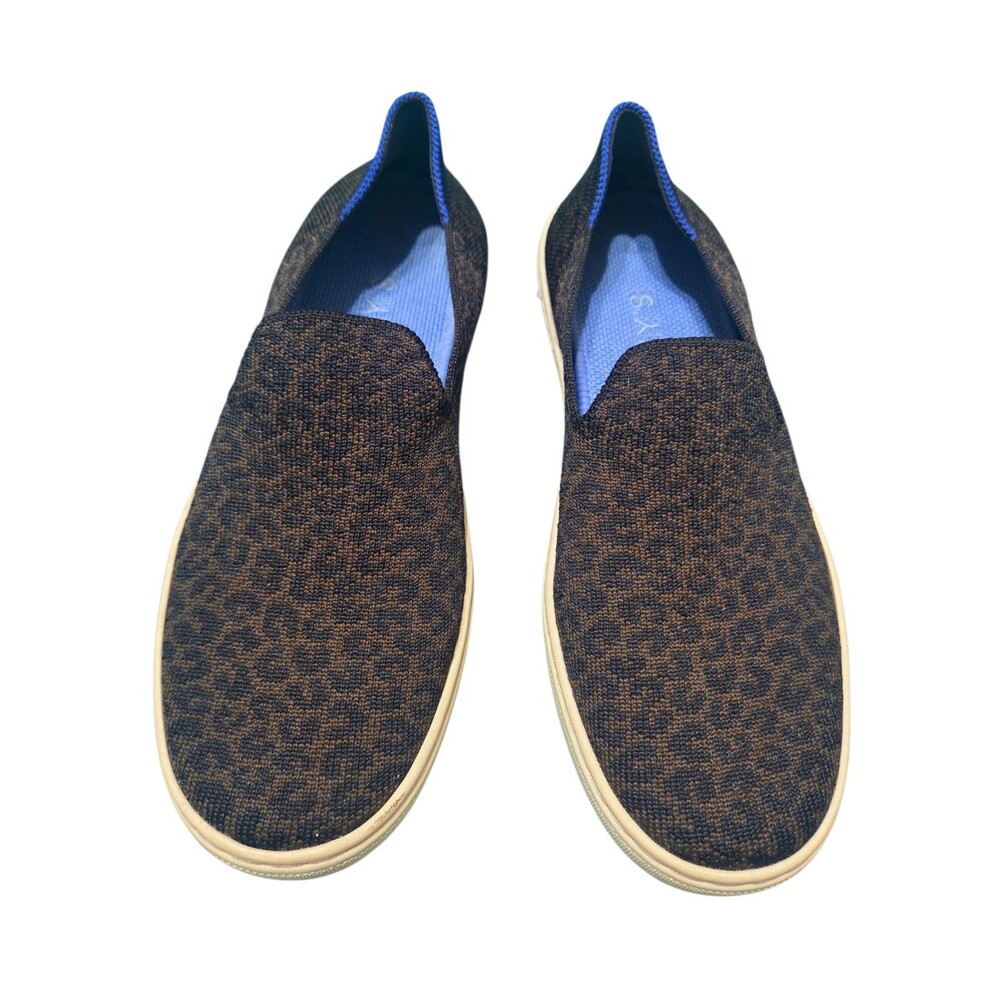 Rothy's The Original Slip On Sneakers Espresso Spot Cheetah Print Womens’s 7 S.4